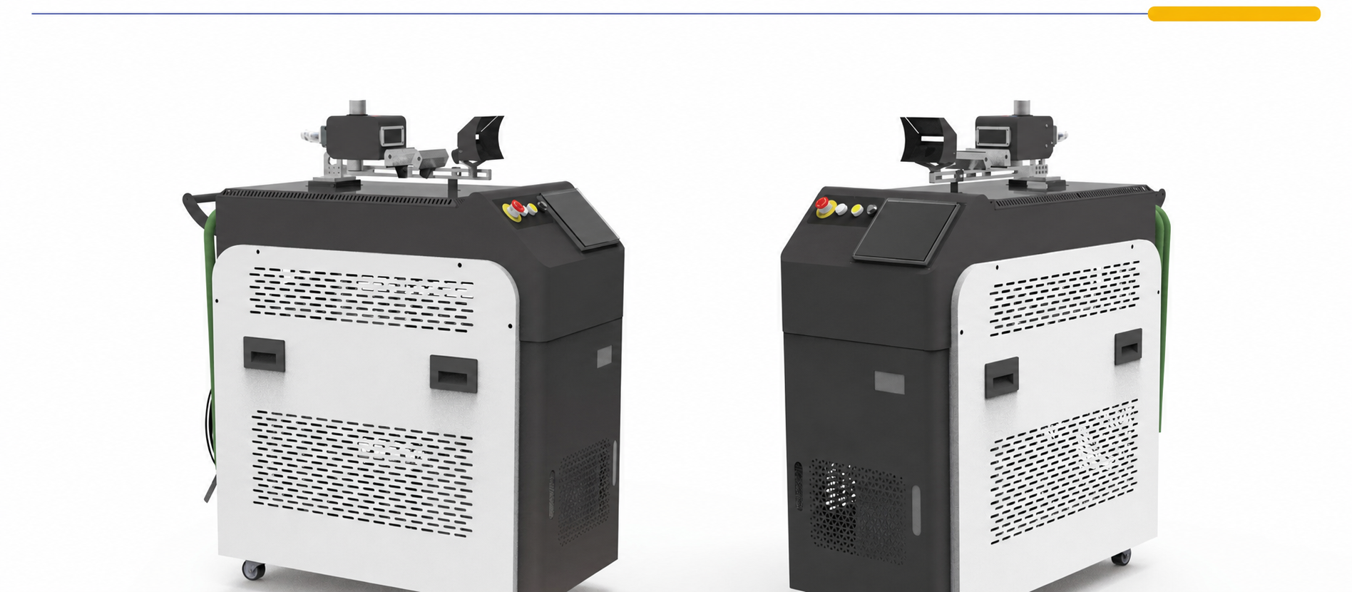 Composite laser cleaning machine with dual-process cabinet configuration